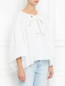 Блуза из хлопка с драпировкой Sonia Rykiel  –  Модель Верх-Низ