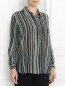 Блуза из шелка с узором "полоска" Marina Rinaldi  –  Модель Верх-Низ