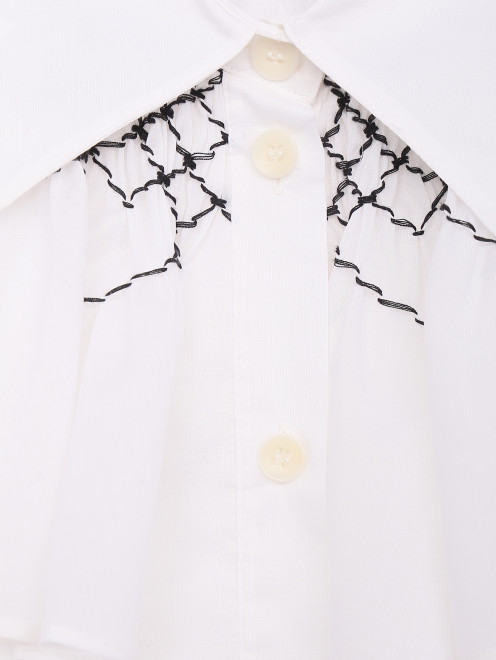 Блуза свободного кроя с контрастной вышивкой - Деталь1