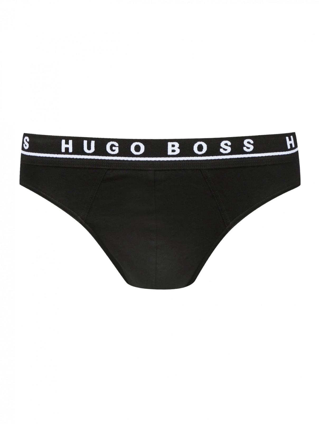 Набор трусов из трех пар Hugo Boss  –  Общий вид  – Цвет:  Черный