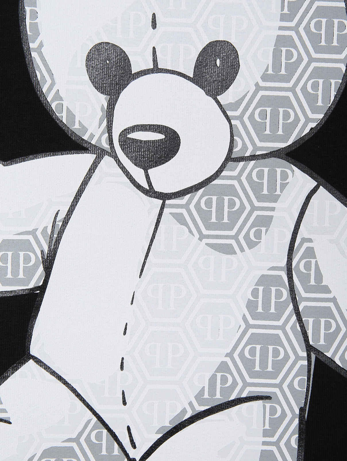 Толстовка с капюшоном и принтом Philipp Plein  –  Деталь  – Цвет:  Черный