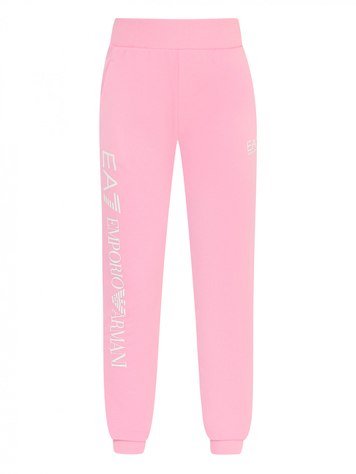 Трикотажные брюки с карманами EA 7  –  Общий вид  – Цвет:  Розовый