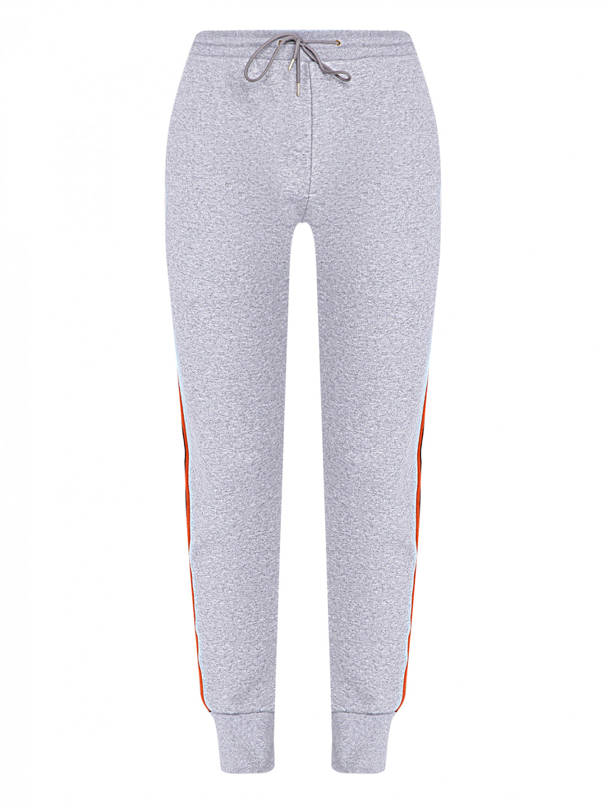 Трикотажные брюки из хлопка с лампасами Paul Smith  –  Общий вид  – Цвет:  Серый