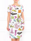 Шелковое платье с принтом Moschino  –  Модель Верх-Низ