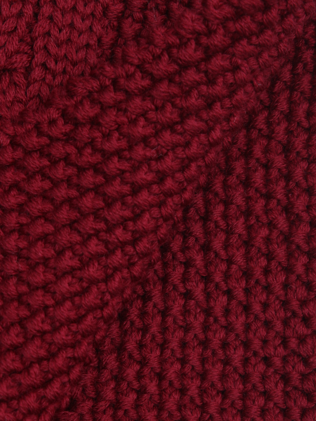 Шерстяной однотонный шарф Catya  –  Деталь  – Цвет:  Красный
