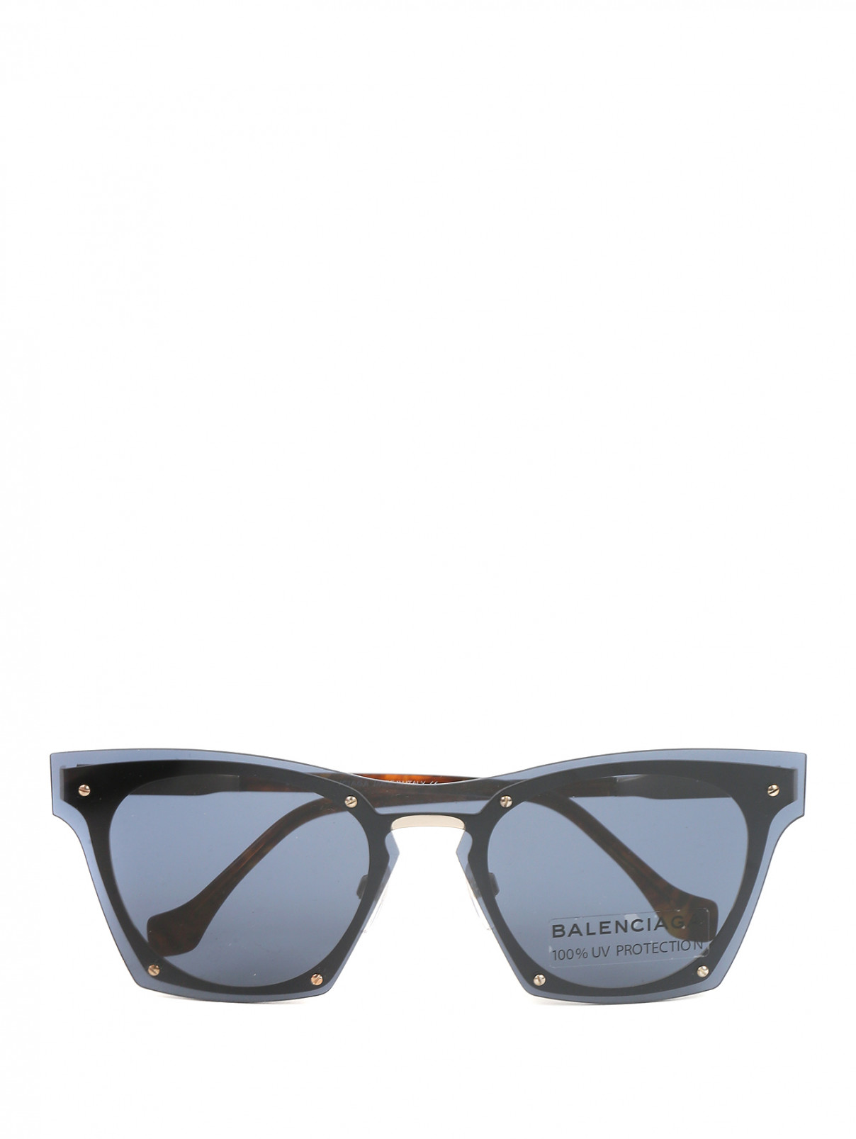 Солнцезащитные очки в оправе из пластика и металла Balenciaga  –  Общий вид  – Цвет:  Синий