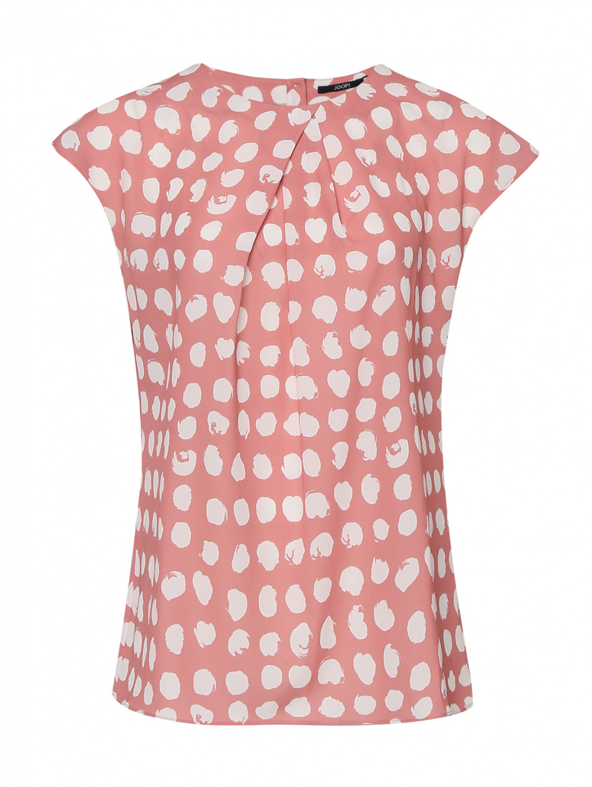 Блуза свободного кроя с узором Joop  –  Общий вид  – Цвет:  Розовый