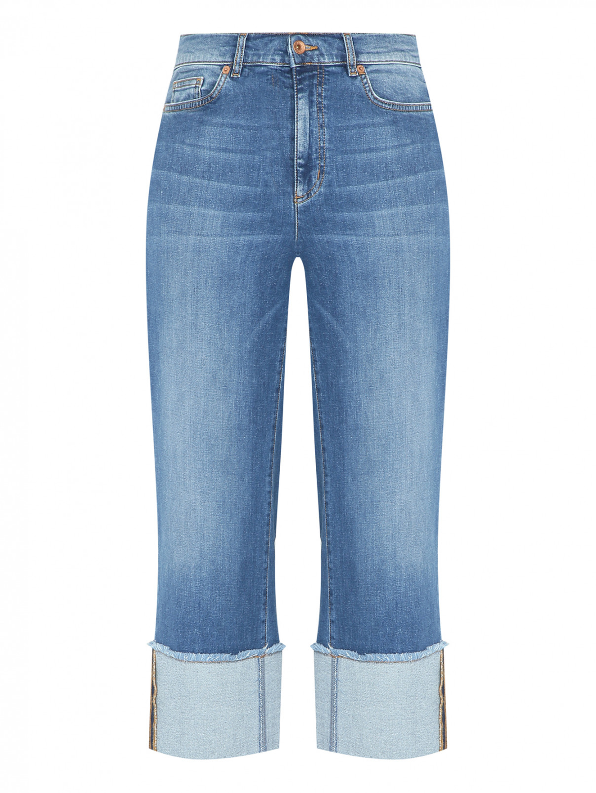 Прямые джинсы с подворотами Marina Rinaldi  –  Общий вид  – Цвет:  Синий