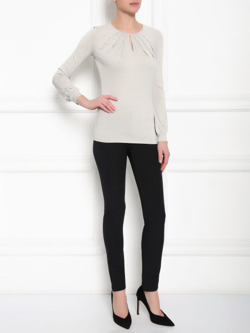 Лонгслив из джерси со встречными складками Max Mara - МодельОбщийВид