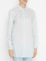 Блуза из хлопка и шелка с узором Moschino Boutique  –  МодельВерхНиз
