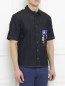 Рубашка с коротким рукавом из плотного денима Jil Sander  –  Модель Верх-Низ