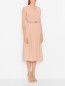 Платье с кожаным поясом и V-образным вырезом Max Mara  –  МодельВерхНиз