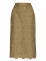 Юбка-карандаш с кружевной вставкой из хлопка Ermanno Scervino  –  Общий вид