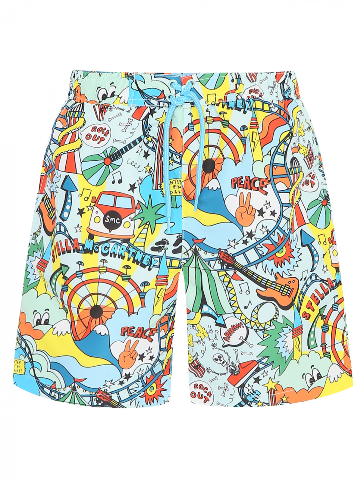 Плавательные шорты с карманами Stella McCartney kids  –  Общий вид  – Цвет:  Узор