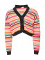 Хлопковый кардиган в полоску MSGM  –  Общий вид