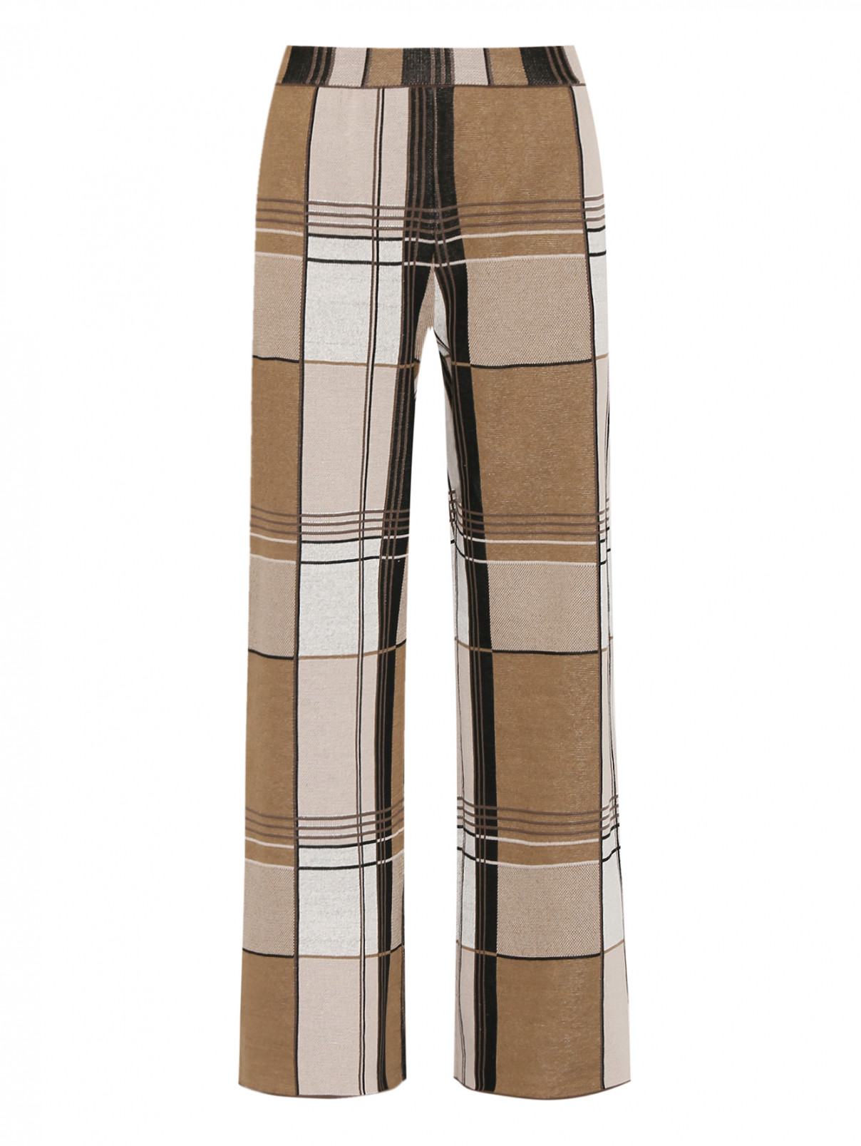 Трикотажные брюки из хлопка и льна Paul Smith  –  Общий вид  – Цвет:  Коричневый