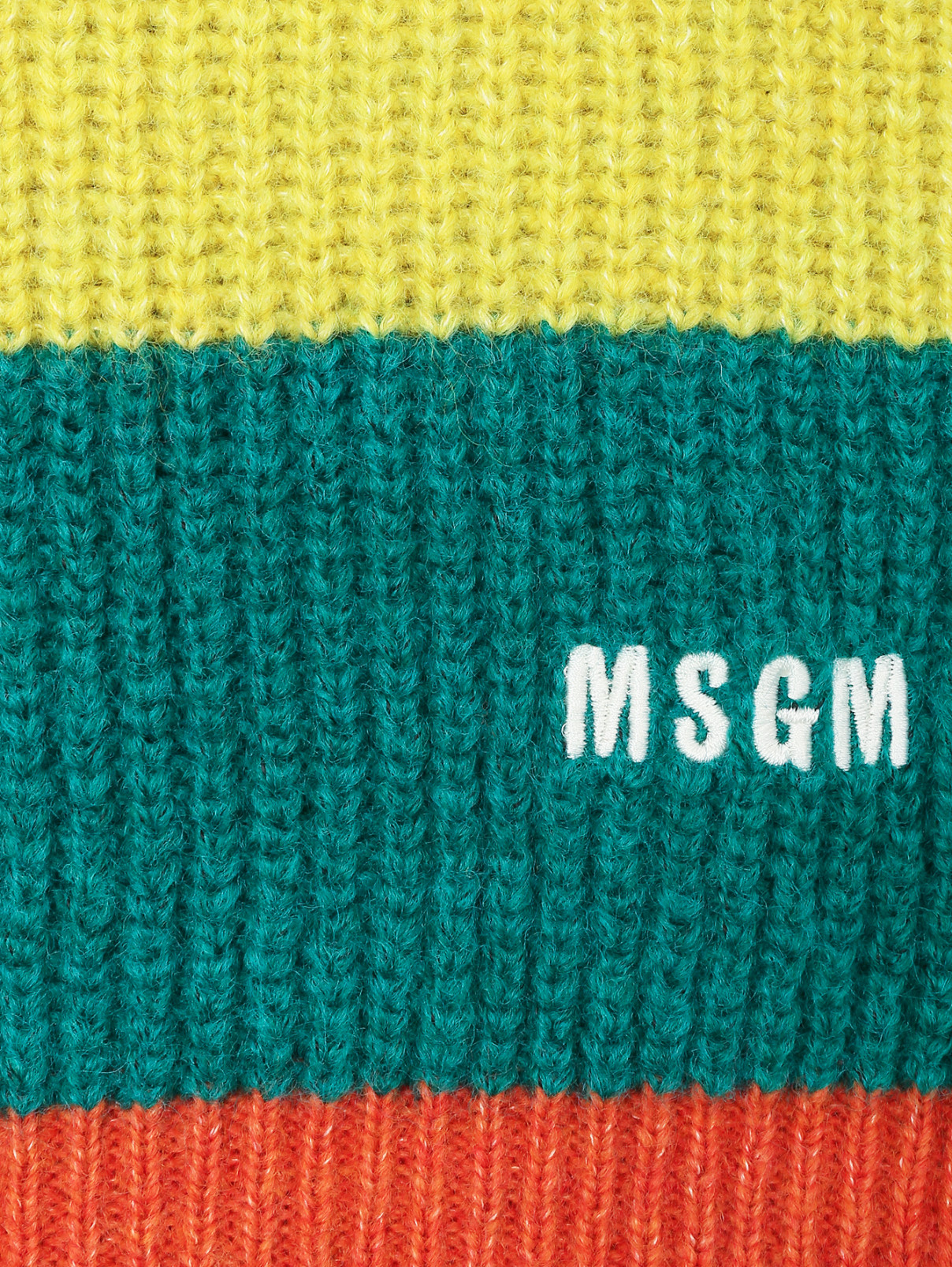 Джемпер в полоску с круглым вырезом MSGM  –  Деталь1  – Цвет:  Зеленый