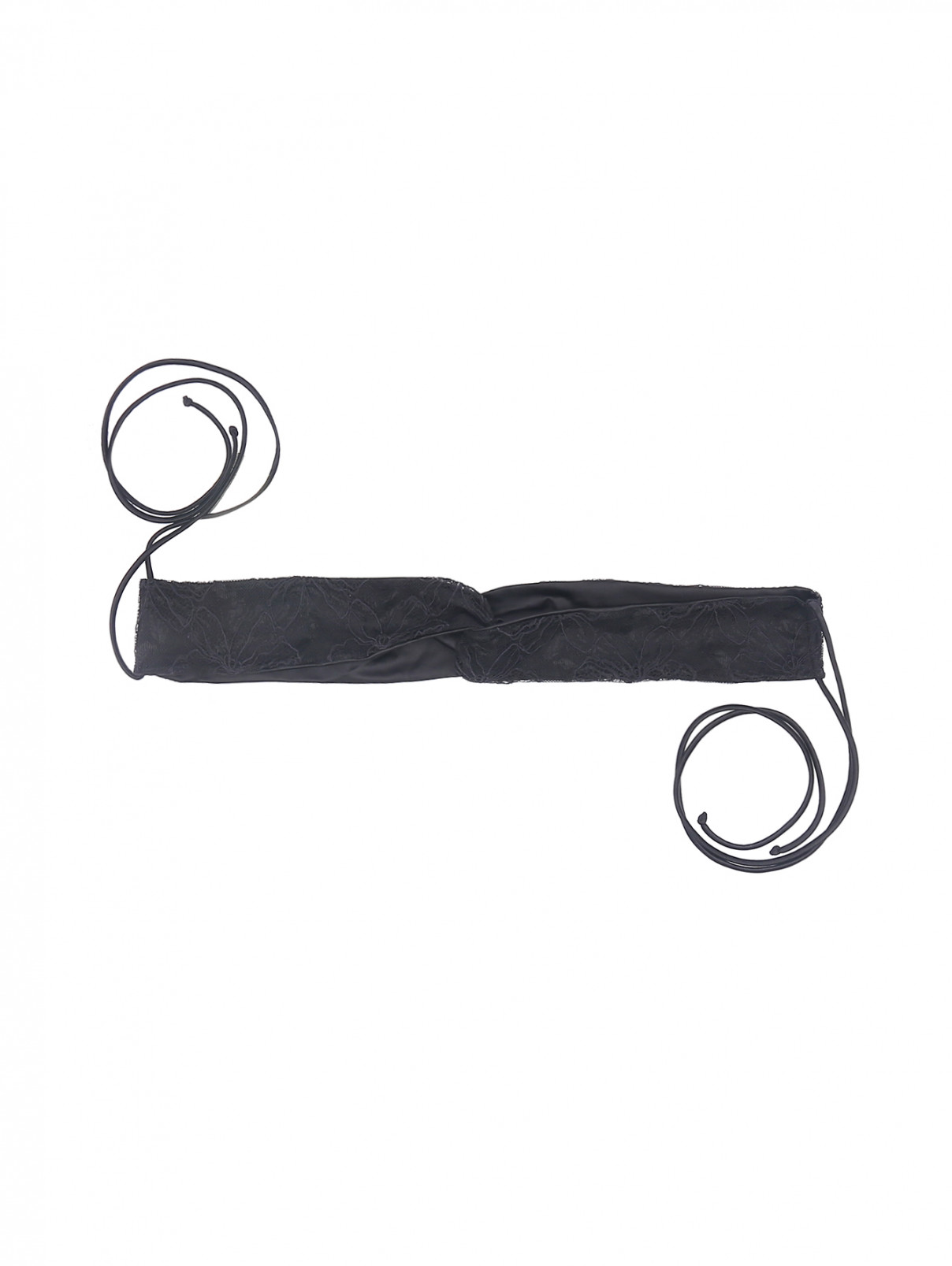 Повязки для волос с кружевом La Perla  –  Общий вид  – Цвет:  Черный