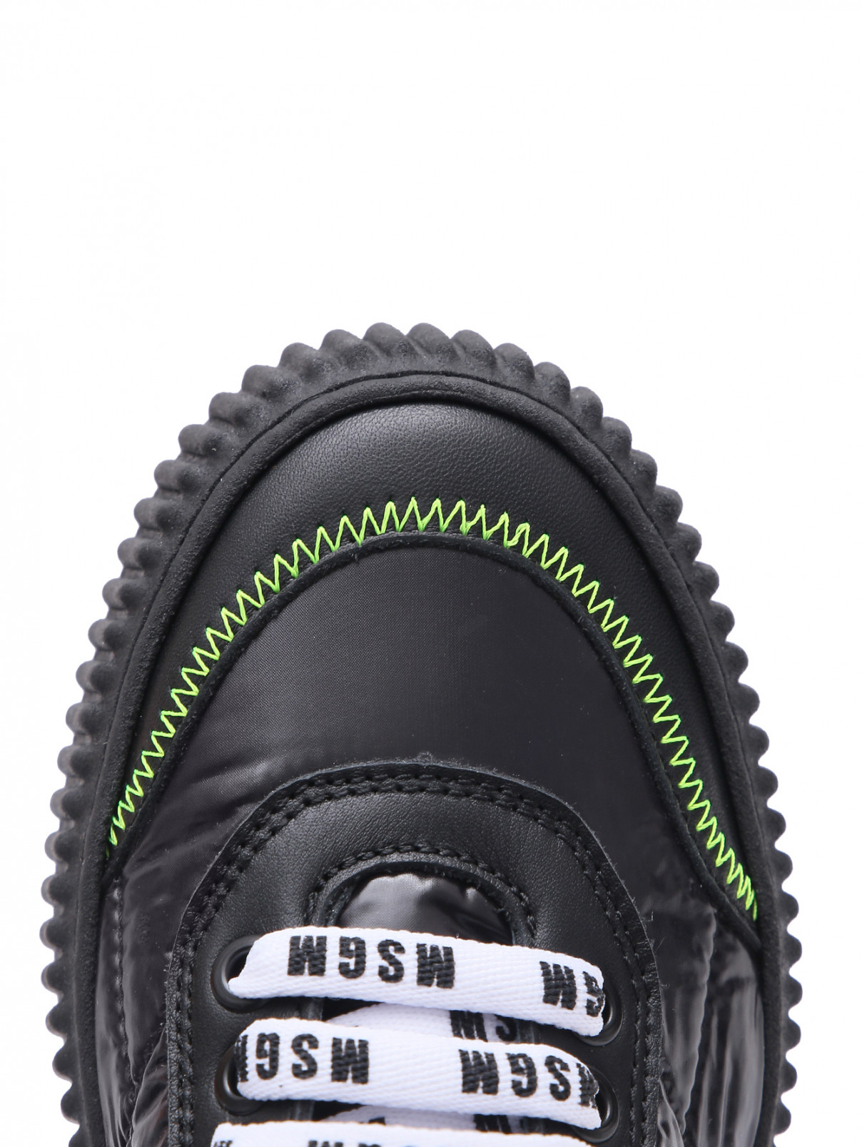 Кроссовки на массивной подошве MSGM  –  Обтравка3  – Цвет:  Черный