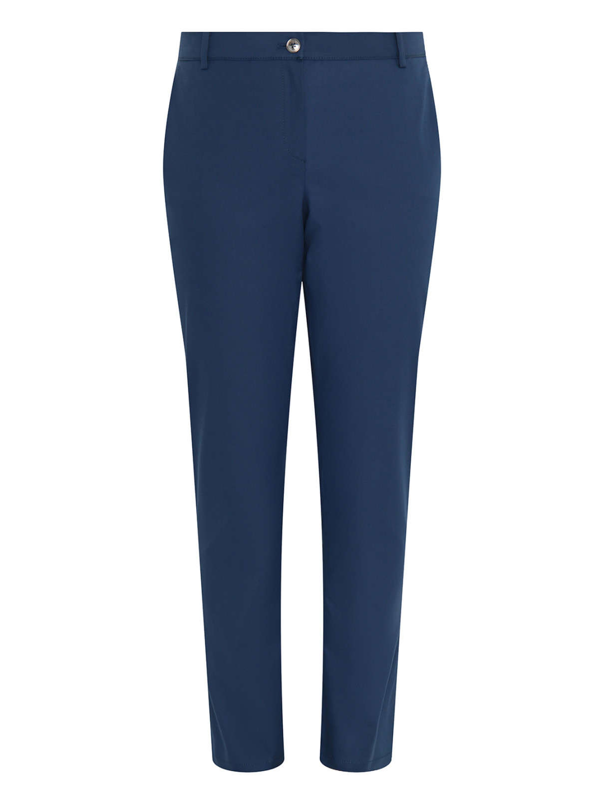 Укороченные брюки из хлопка Voyage by Marina Rinaldi  –  Общий вид  – Цвет:  Синий