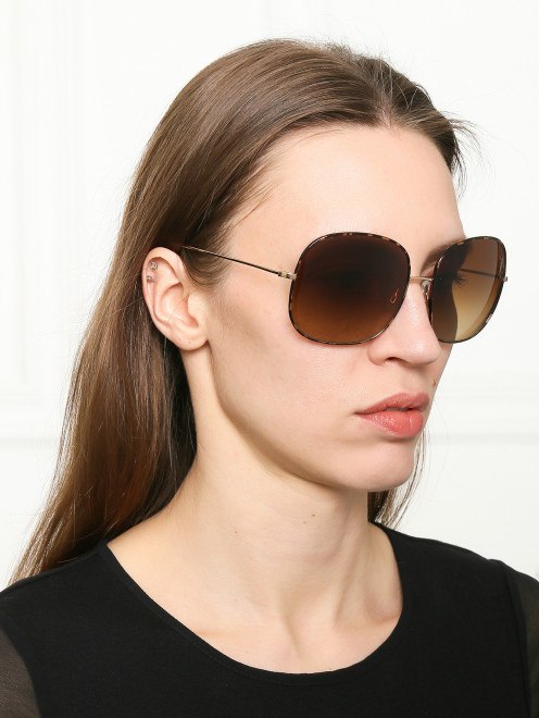 Cолнцезащитные очки в оправе из металла  Oliver Peoples - МодельОбщийВид