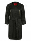 Легкое пальто из фактурной ткани на поясе Moncler  –  Общий вид