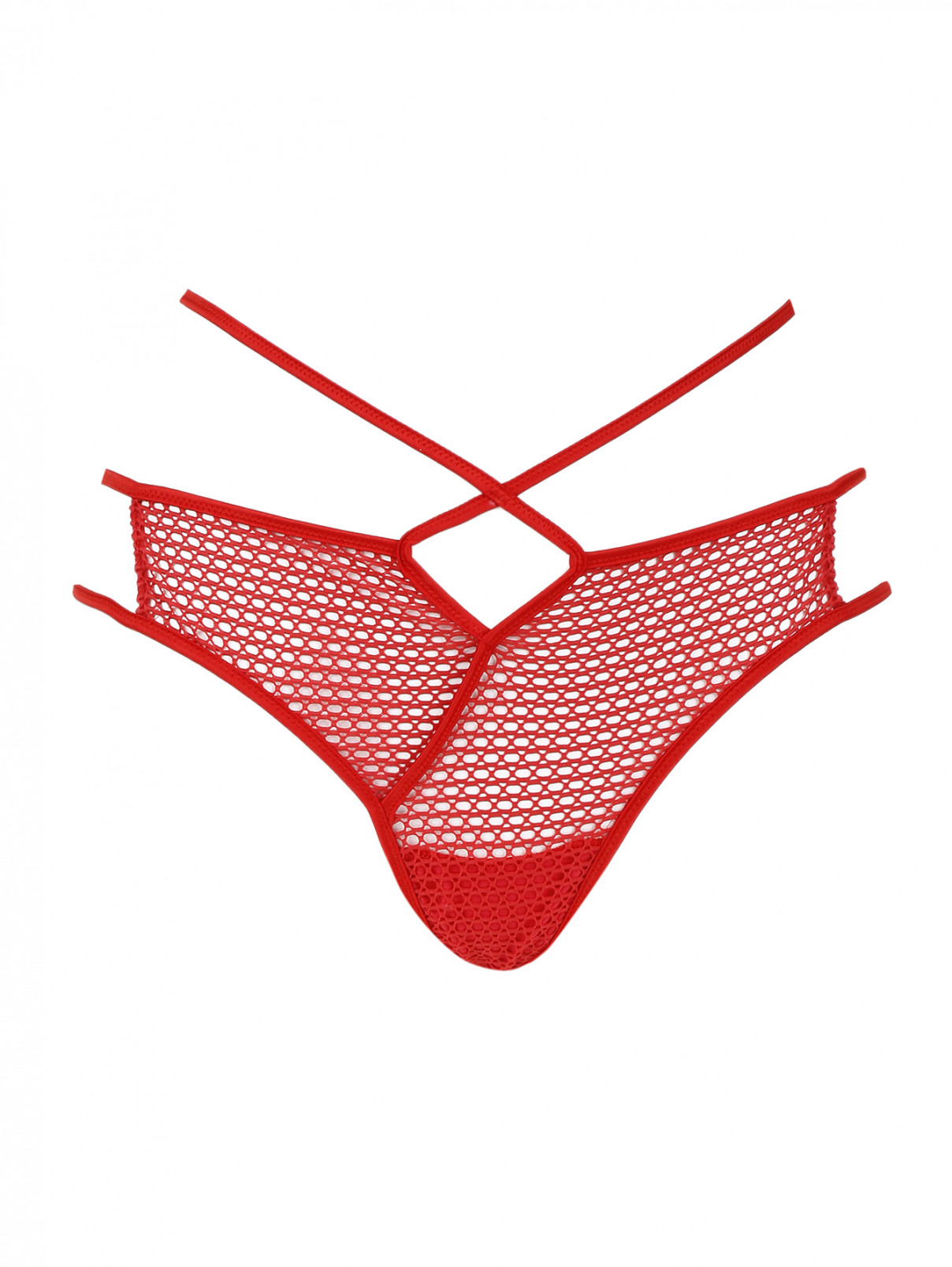 Трусы-слип с декоративным бантом Rosapois  –  Общий вид  – Цвет:  Красный