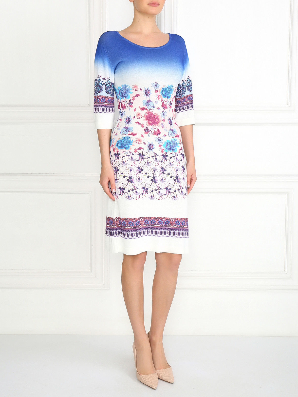 Трикотажное платье с узором Etro  –  Модель Общий вид  – Цвет:  Узор
