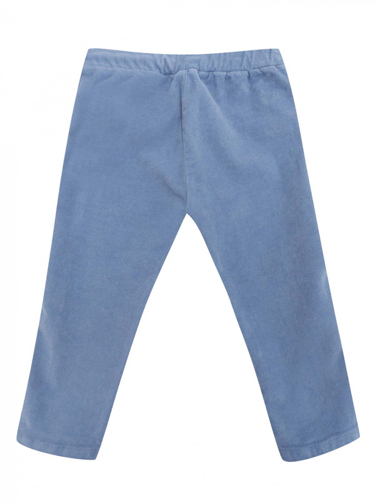 Брюки бархатные с карманами Nanan  –  Общий вид  – Цвет:  Синий