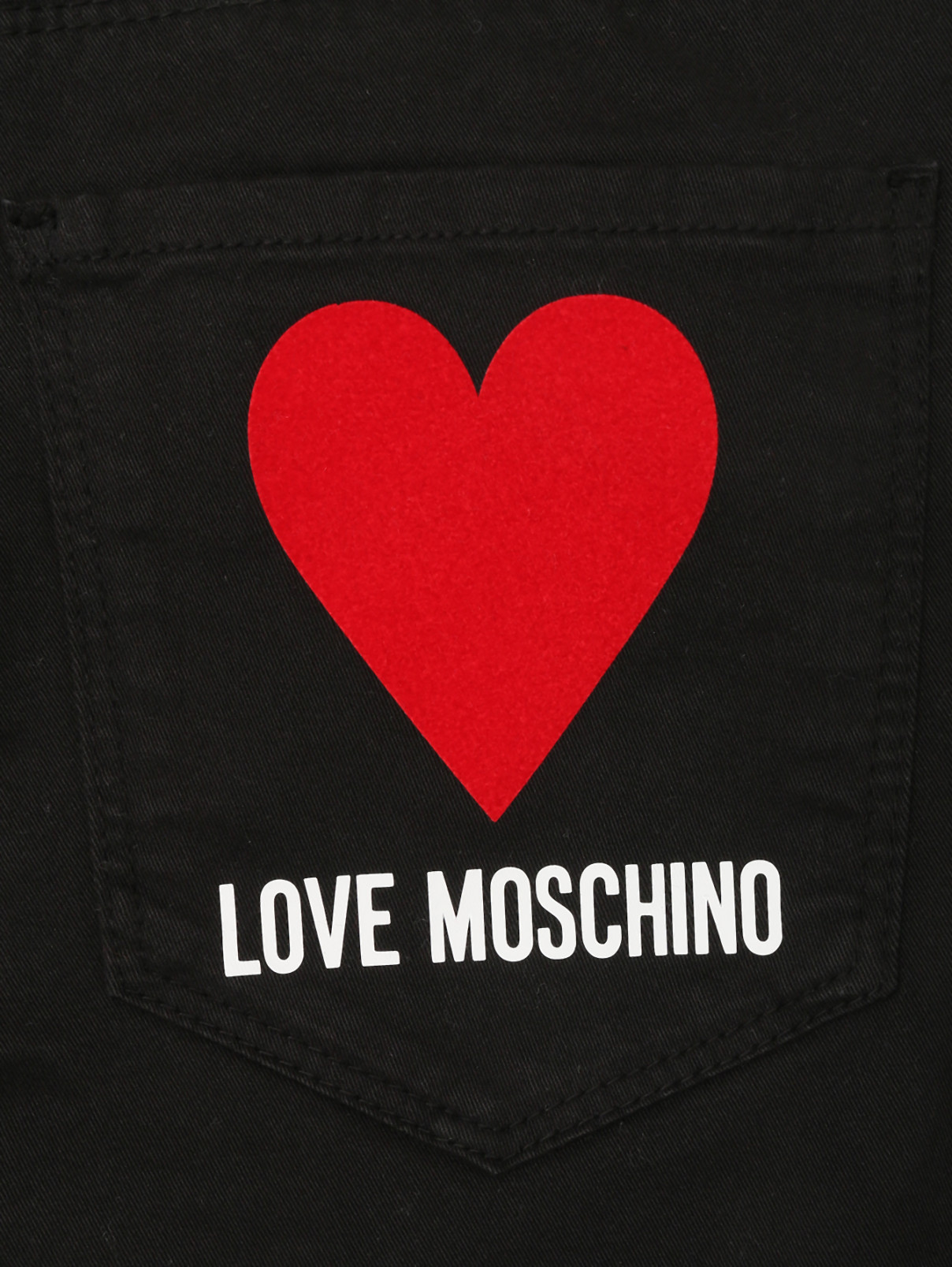 Зауженные джинсы с карманами Moschino Love  –  Деталь  – Цвет:  Черный