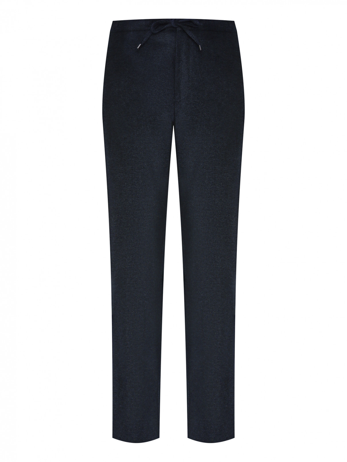 Трикотажные брюки на кулиске LARDINI  –  Общий вид  – Цвет:  Синий