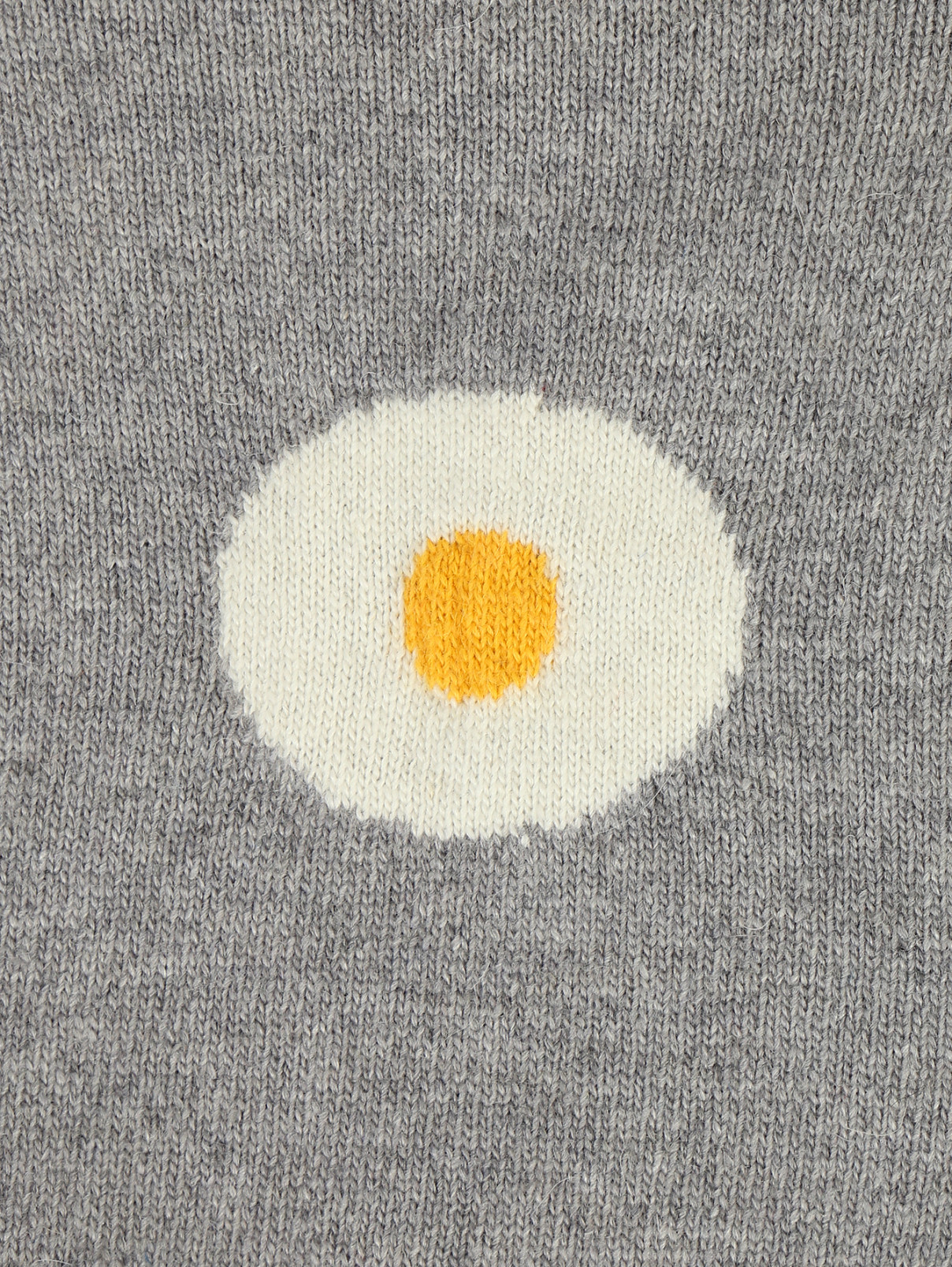Пуловер из шерсти с контрастной отделкой MiMiSol  –  Деталь  – Цвет:  Серый