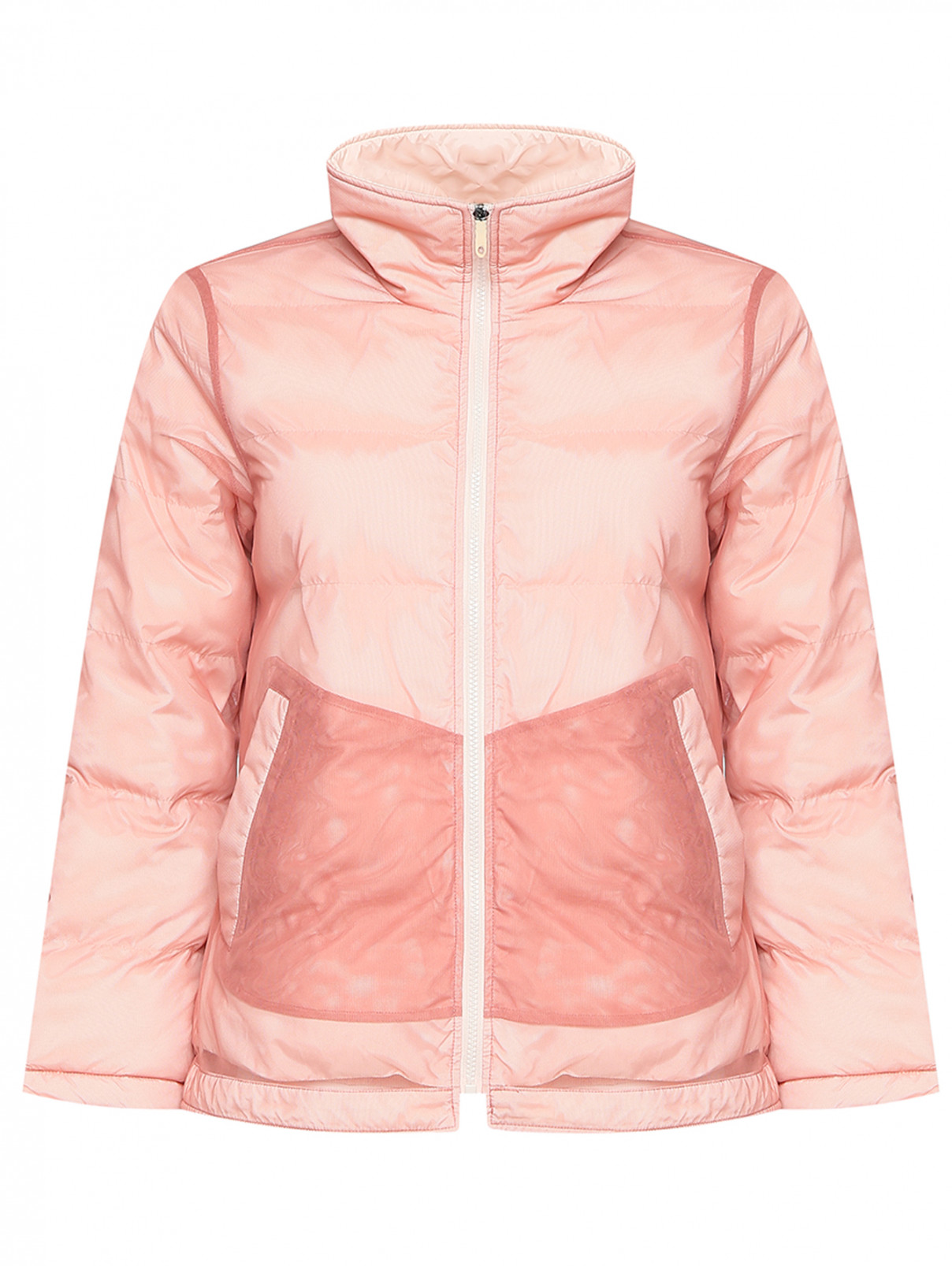 Куртка с декоративной сеткой Max&Co  –  Общий вид  – Цвет:  Розовый