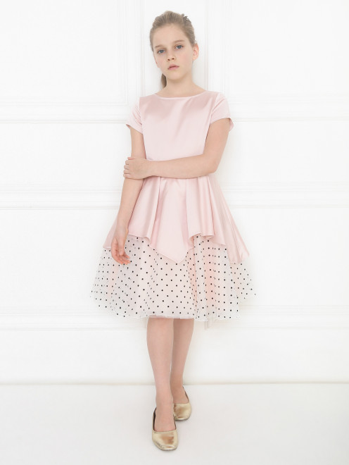 Платье с пышной юбкой в набивной горошек Aletta Couture - МодельОбщийВид