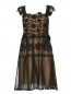 Платье из шелка и хлопка с кружевными вставками Alberta Ferretti  –  Общий вид