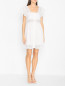 Платье из хлопка с кружевными вставками Alberta Ferretti  –  МодельВерхНиз