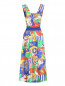 Шелковое платье с узором Moschino  –  Общий вид