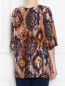 Блуза из шелка с коротким рукавом Marina Rinaldi  –  МодельВерхНиз1