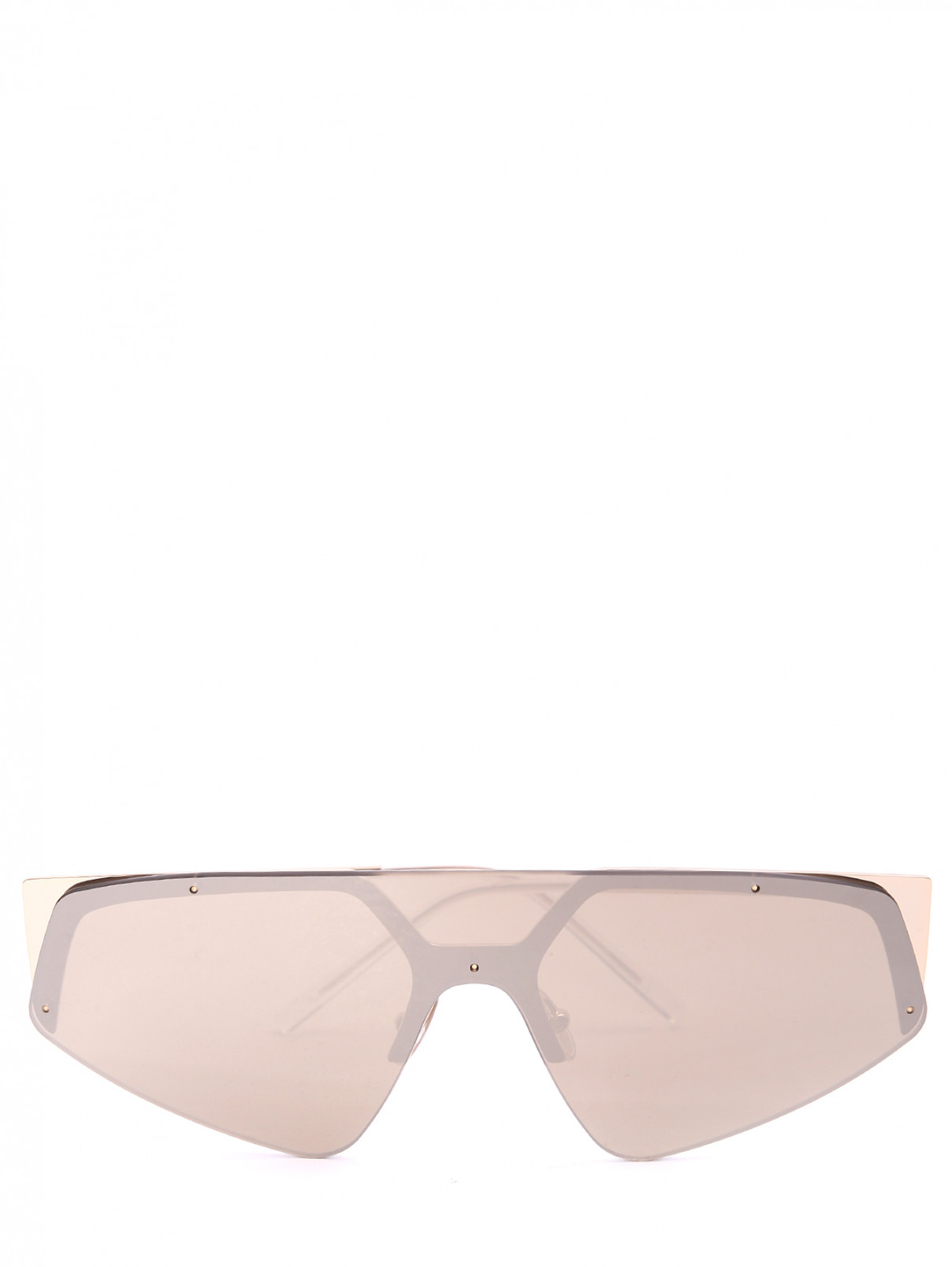 Очки солнцезащитные из пластика и металла Max Mara  –  Общий вид  – Цвет:  Металлик