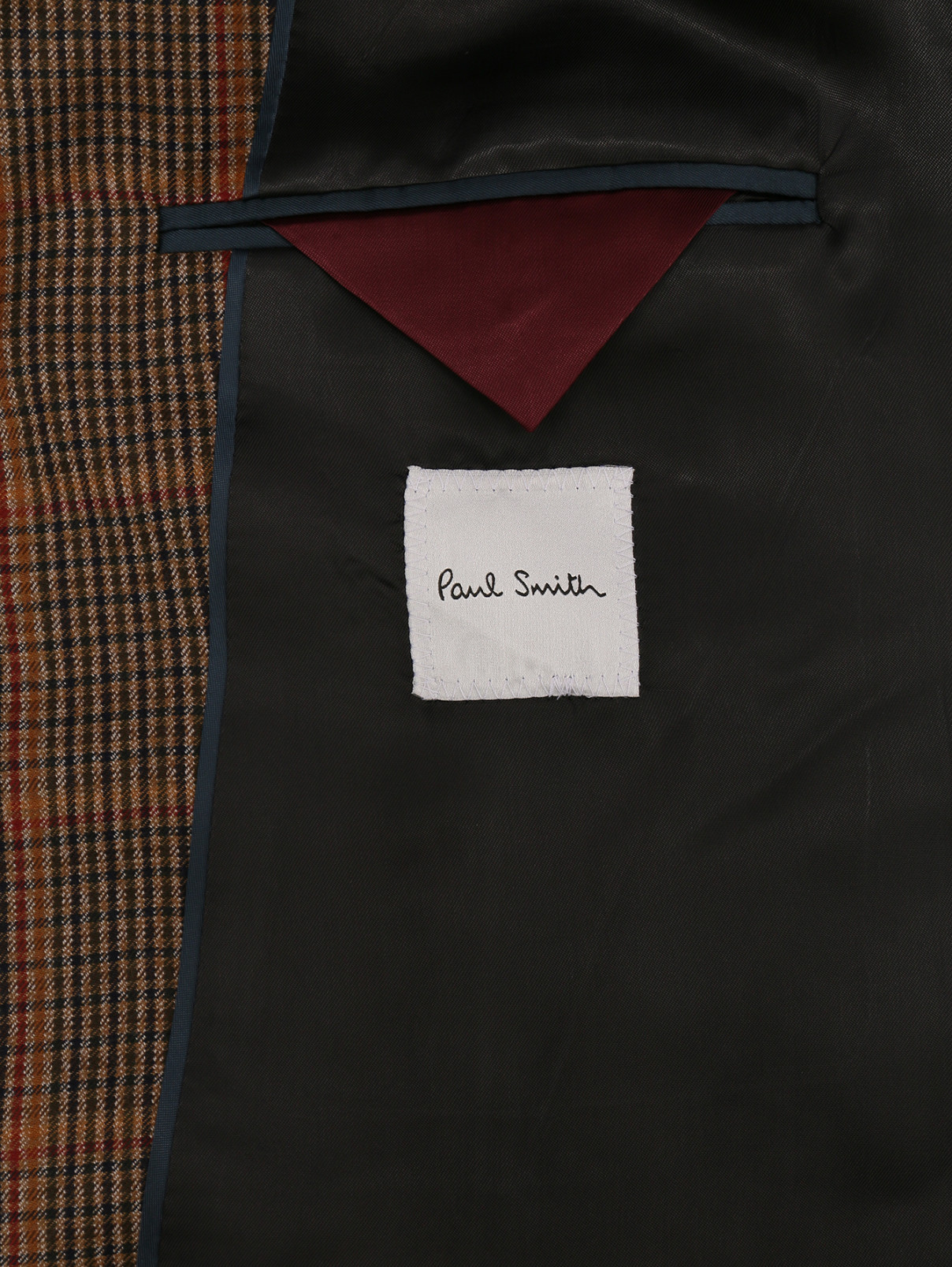 Однобортный жакет из шерсти в клетку Paul Smith  –  Деталь1  – Цвет:  Узор