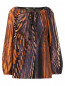 Блуза из шелка с абстрактным узором Alberta Ferretti  –  Общий вид