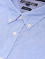 Рубашка из хлопка и льна с коротким рукавом Tommy Hilfiger  –  Деталь