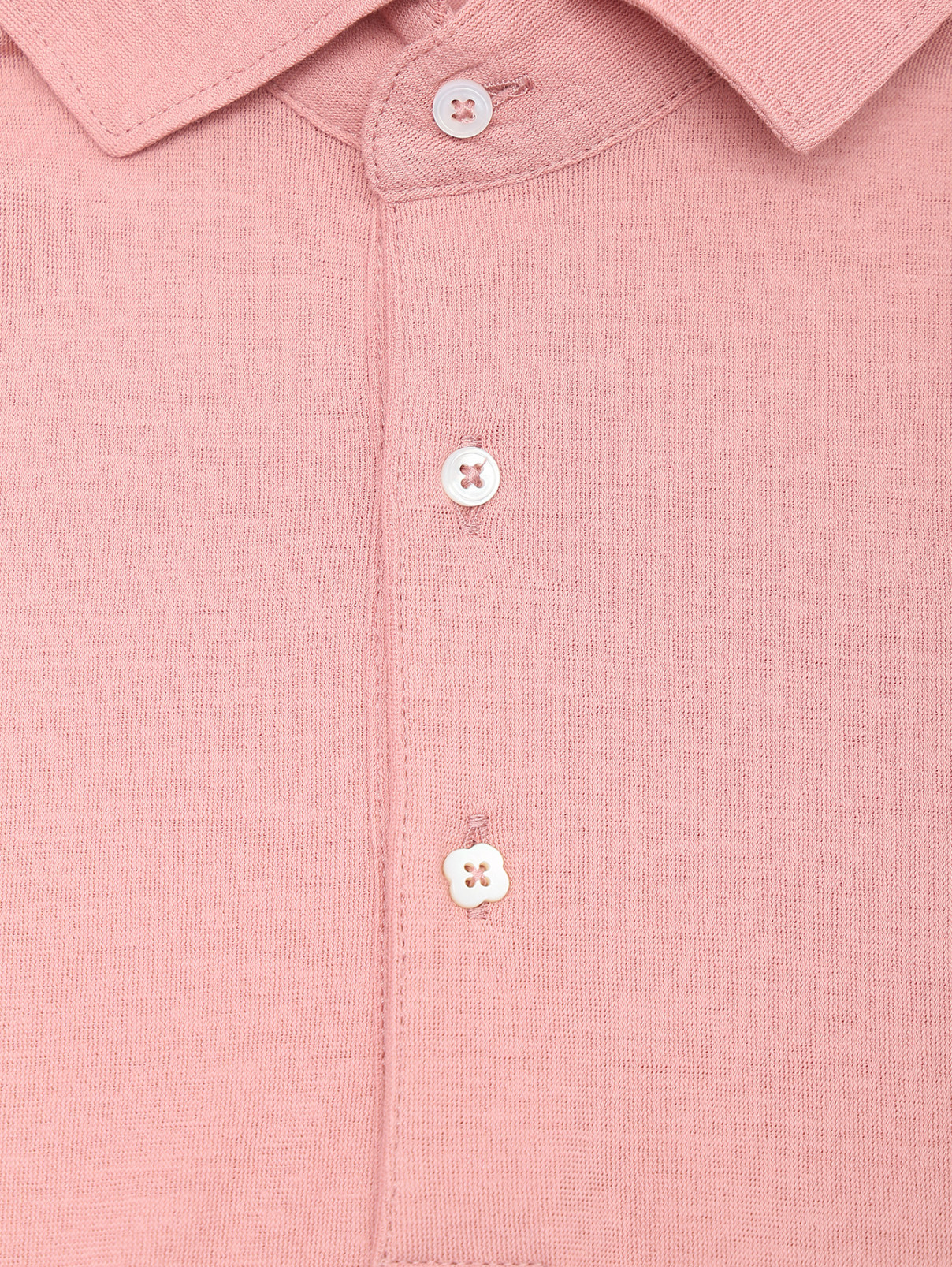 Поло из хлопка LARDINI  –  Деталь  – Цвет:  Розовый
