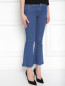 Расклешенные укороченные джинсы из эластичного денима M.i.h Jeans  –  МодельВерхНиз