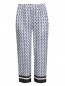 Укороченные брюки из вискозы с узором Marina Rinaldi  –  Общий вид