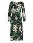 Приталенное платье-миди из шелка с цветочным узором Diane von Furstenberg  –  Общий вид
