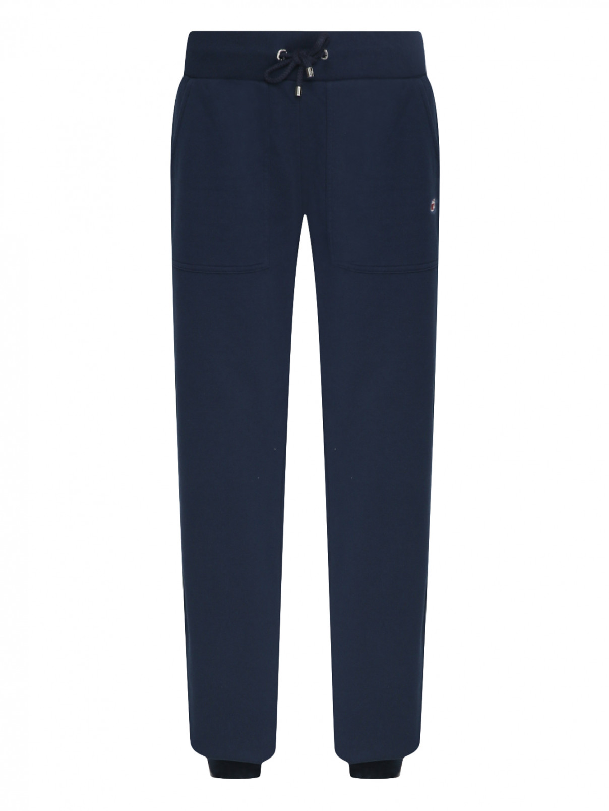Спортивные брюки из хлопка свободного кроя BOSCO  –  Общий вид  – Цвет:  Синий