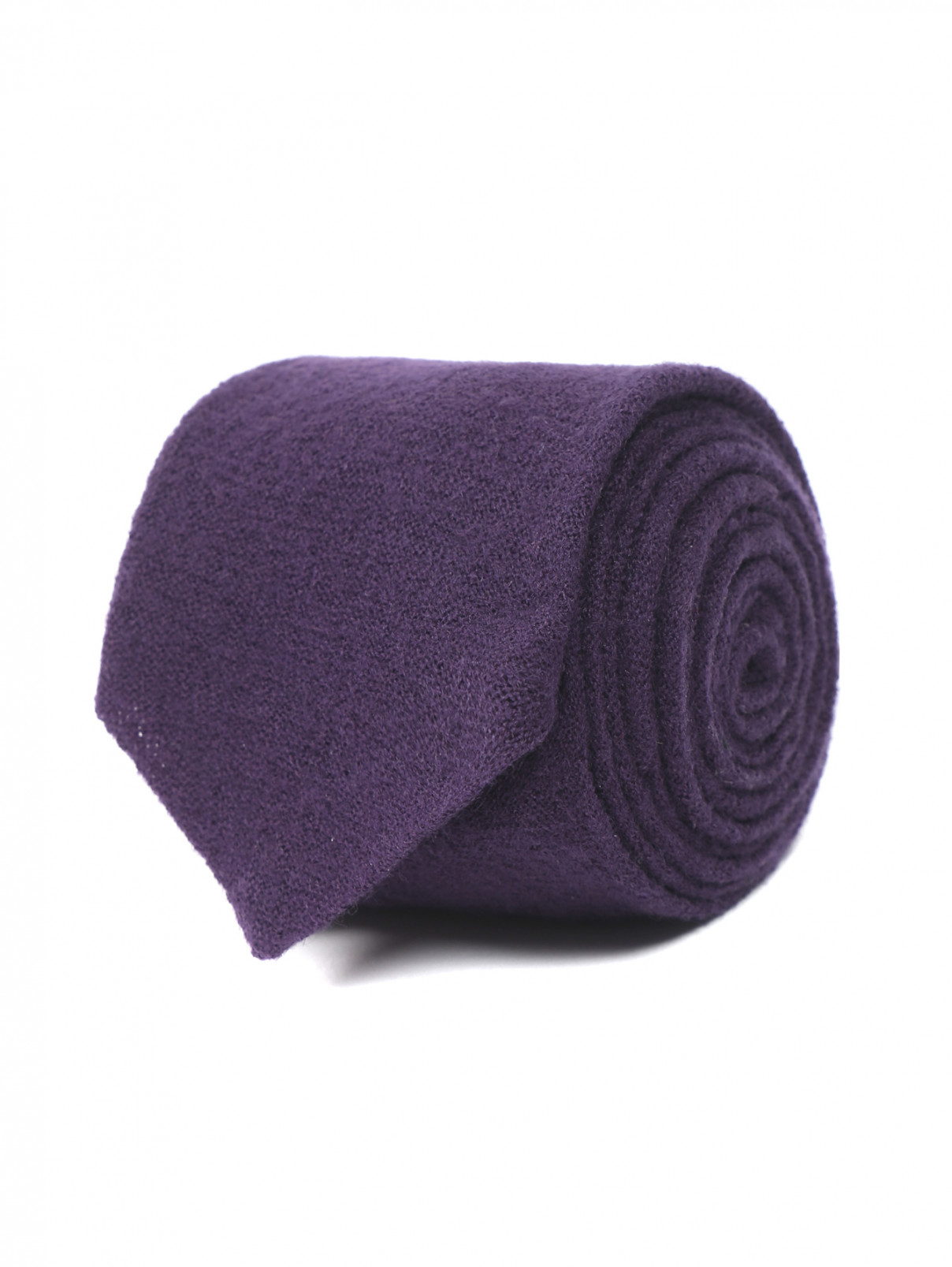 Галстук из шерсти LARDINI  –  Общий вид  – Цвет:  Фиолетовый