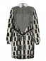 Шелковое платье-миди с поясом Kenzo  –  Общий вид