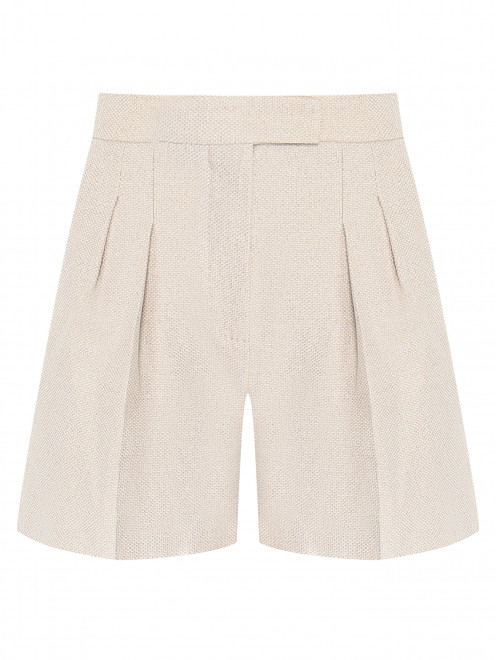 Шорты из хлопка с защипами Max Mara - Общий вид